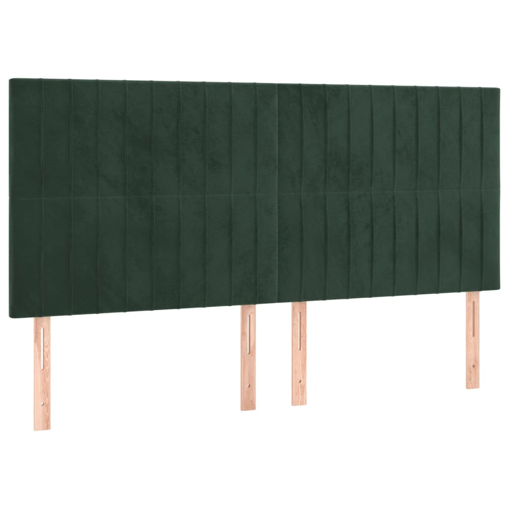 Hoofdbord donkergroen 180x5x118/128 cm fluweel is nu te koop bij PeponiXL, paradijselijk wonen!