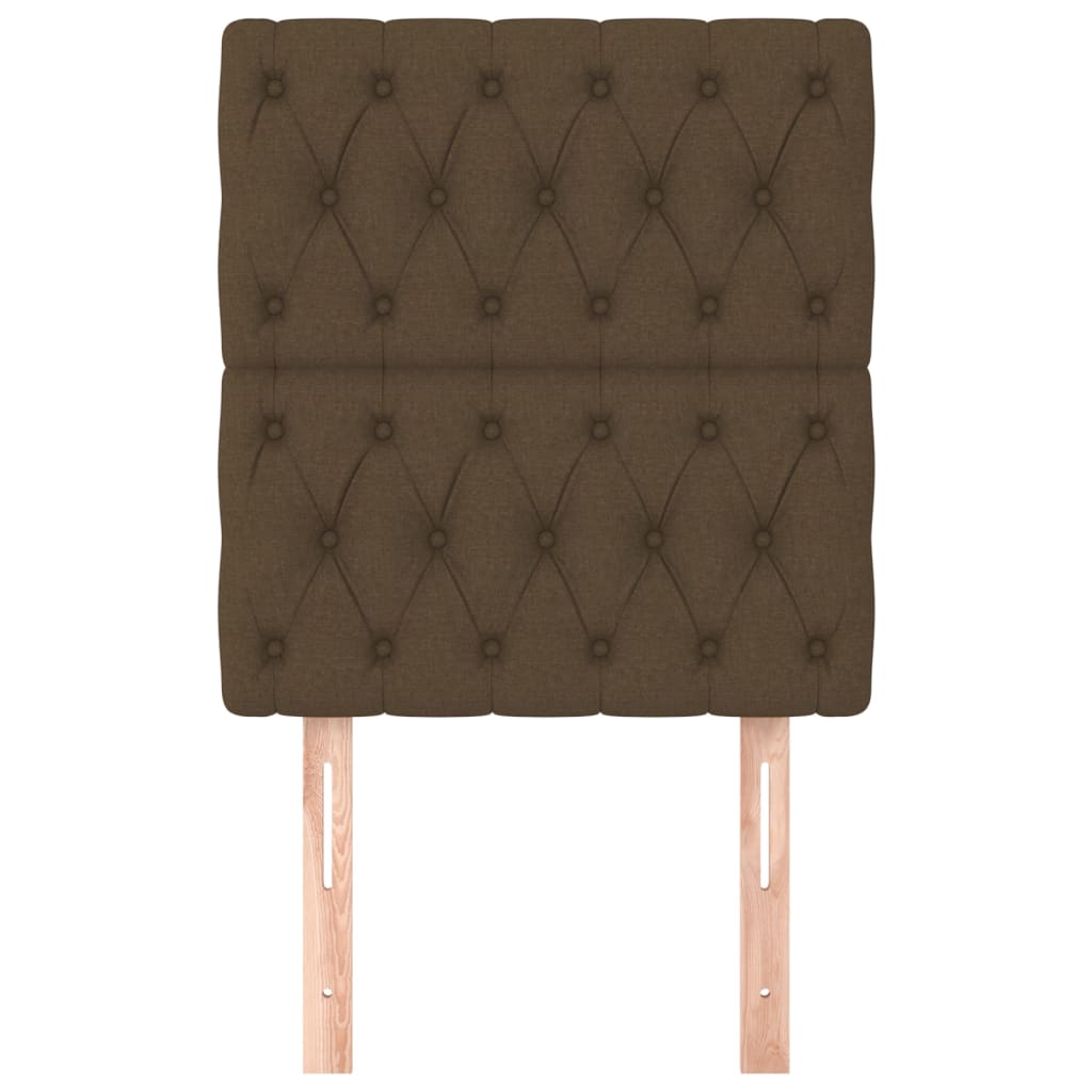 Hoofdbord donkerbruin 80x7x118/128 cm stof is nu te koop bij PeponiXL, paradijselijk wonen!