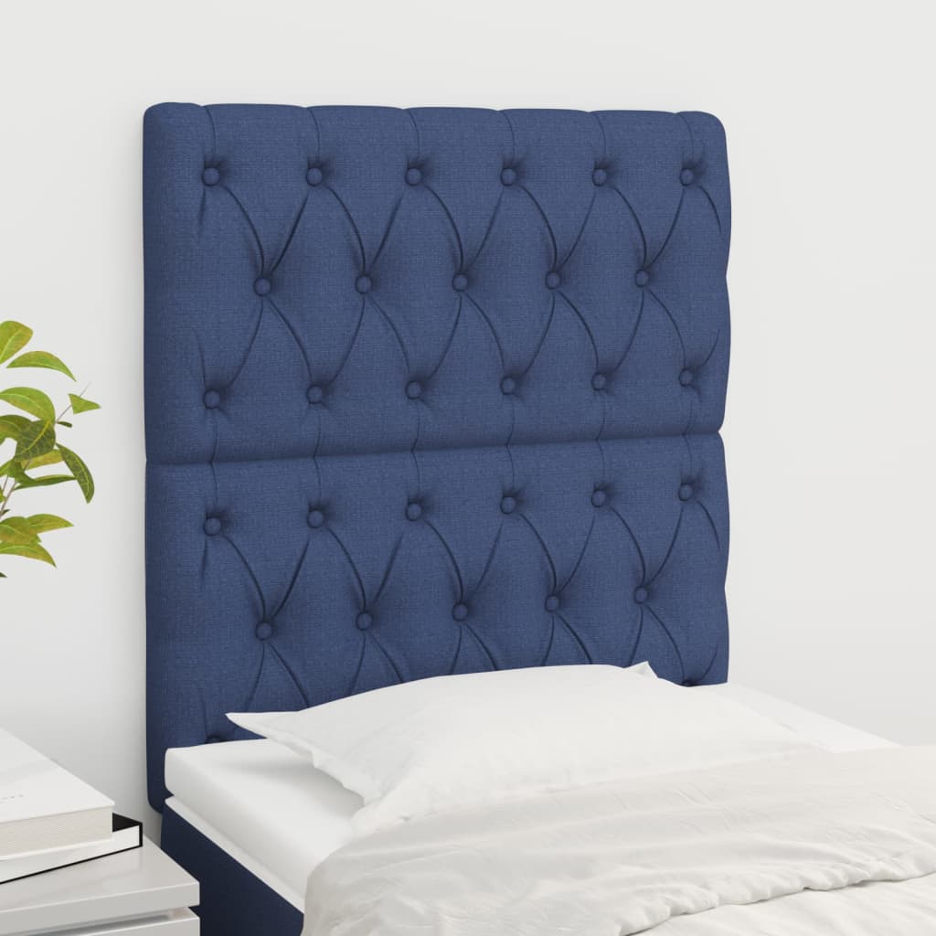 Hoofdbord blauw 80x7x118/128 cm stof is nu te koop bij PeponiXL, paradijselijk wonen!