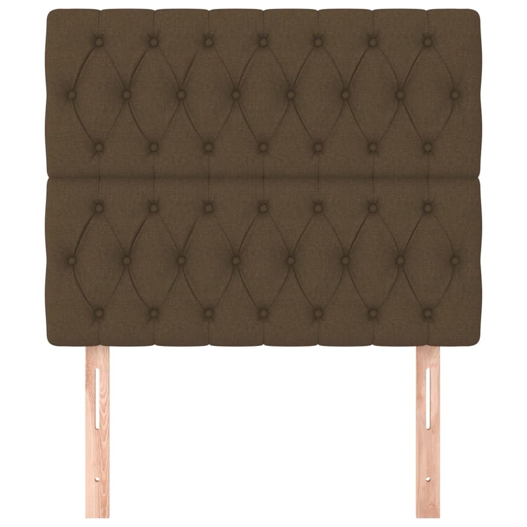 Hoofdbord donkerbruin 90x7x118/128 cm stof is nu te koop bij PeponiXL, paradijselijk wonen!