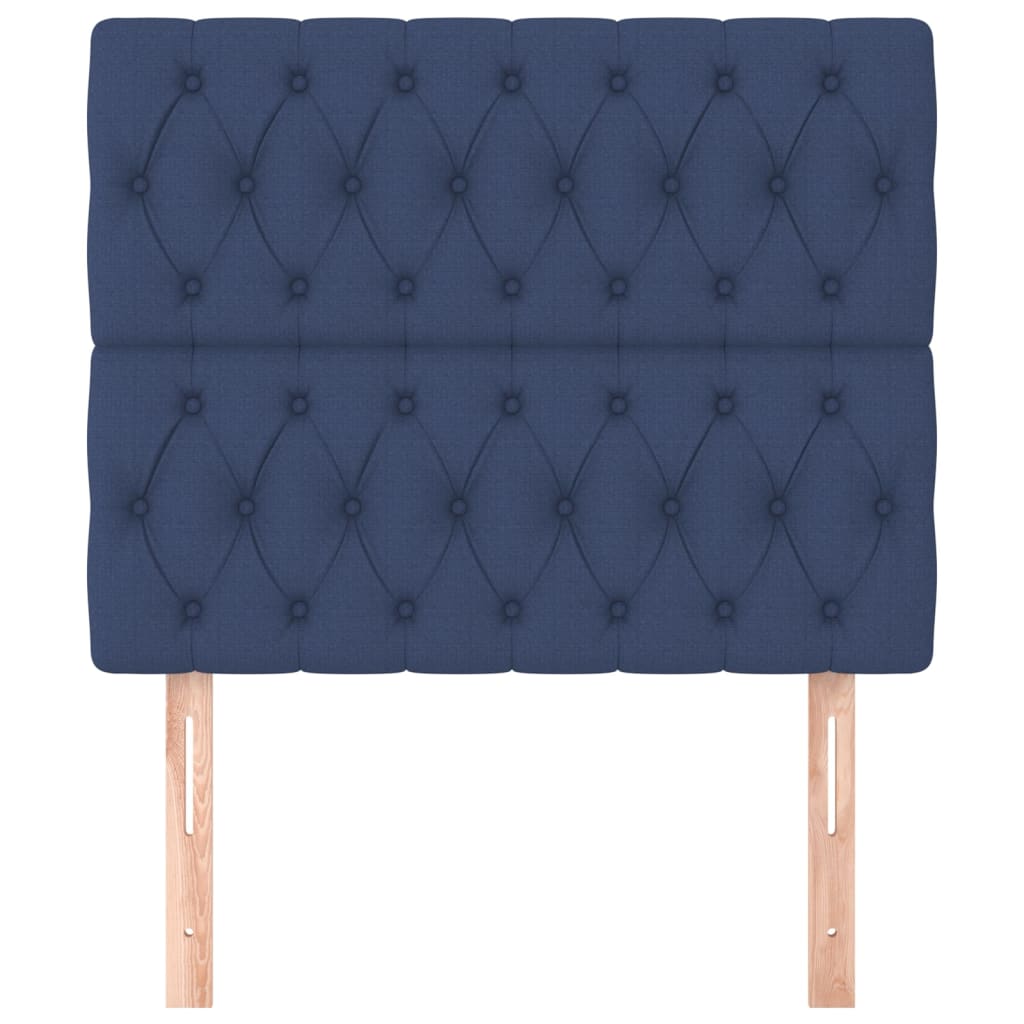 Hoofdbord blauw 90x7x118/128 cm stof is nu te koop bij PeponiXL, paradijselijk wonen!