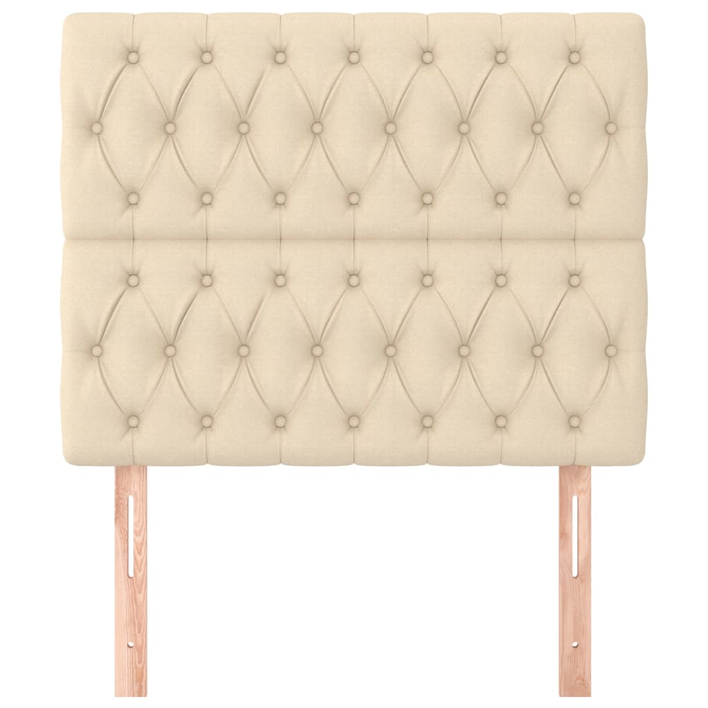 Hoofdbord crème 100x7x118/128 cm stof is nu te koop bij PeponiXL, paradijselijk wonen!