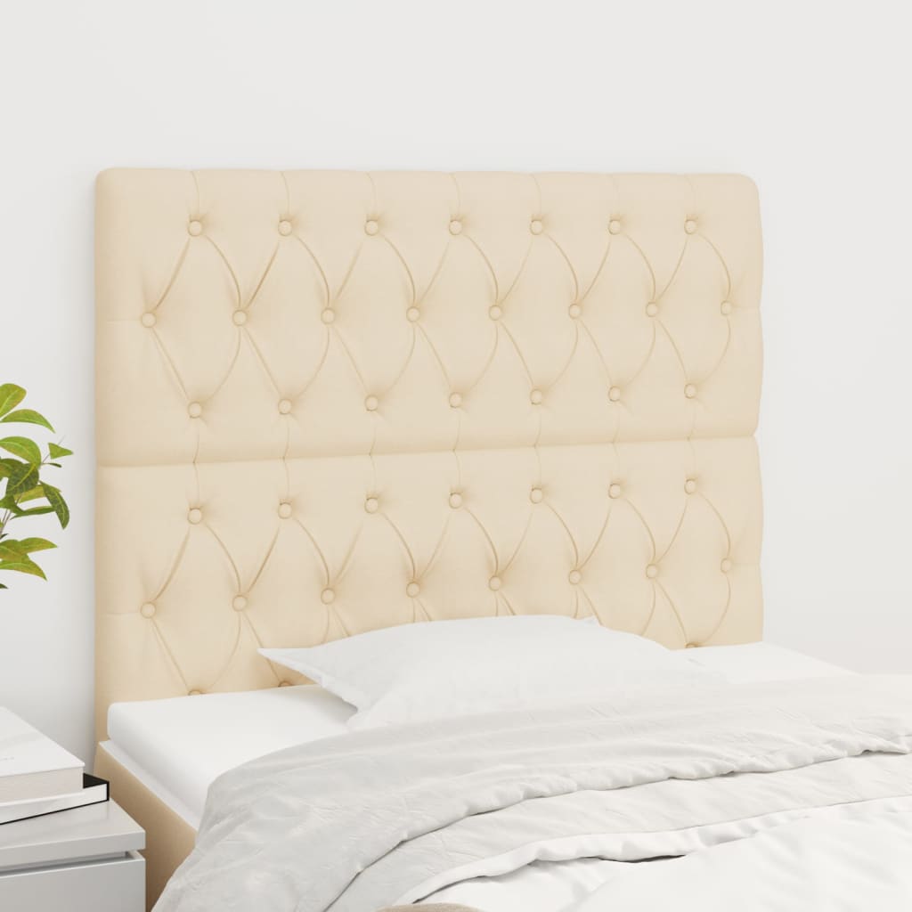 Hoofdbord crème 100x7x118/128 cm stof is nu te koop bij PeponiXL, paradijselijk wonen!