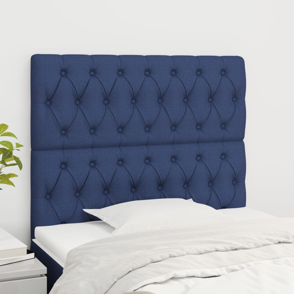 Hoofdbord blauw 100x7x118/128 cm stof is nu te koop bij PeponiXL, paradijselijk wonen!