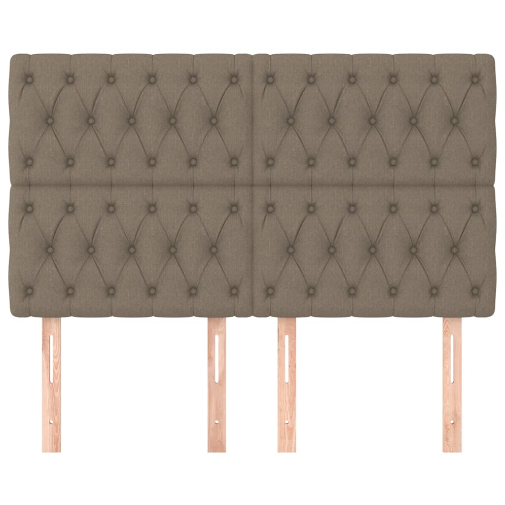 Hoofdbord taupe 160x7x118/128 cm Stof is nu te koop bij PeponiXL, paradijselijk wonen!