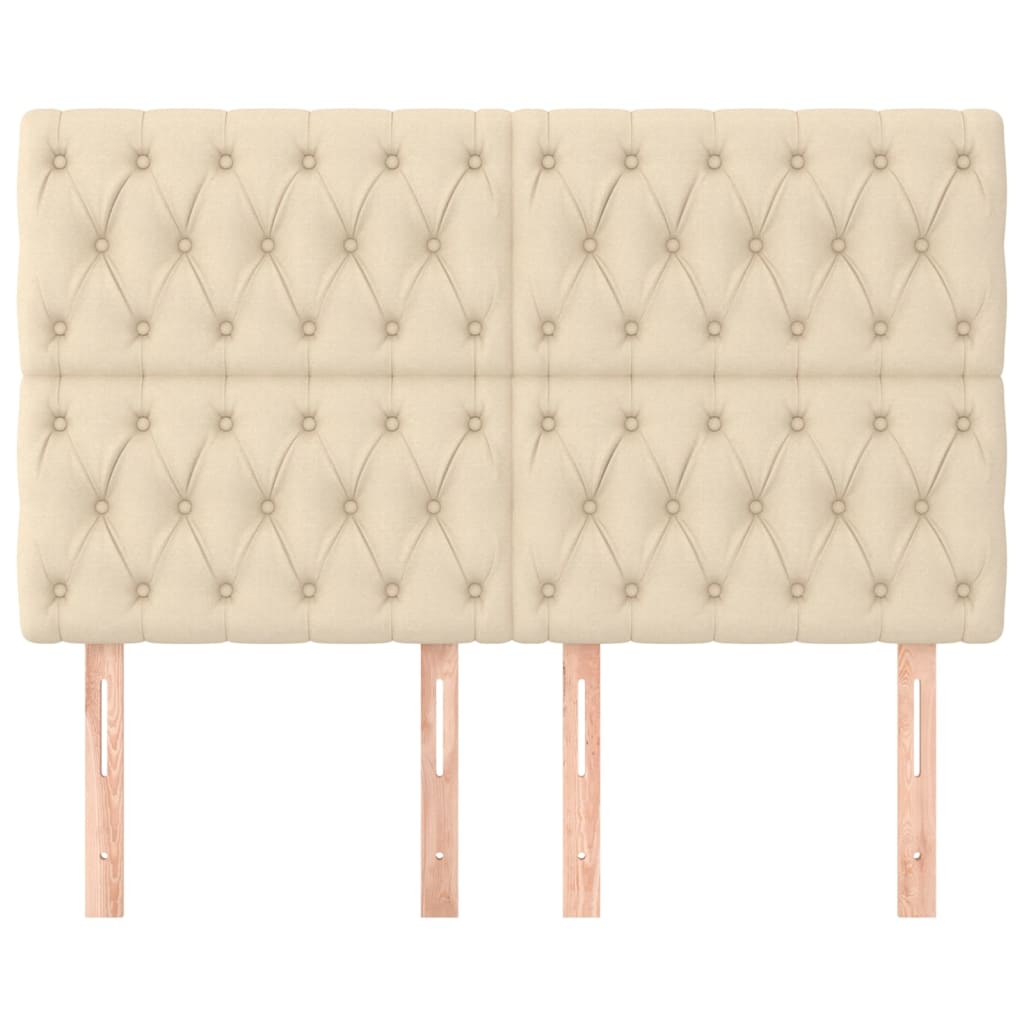 Hoofdbord crème 160x7x118/128 cm stof is nu te koop bij PeponiXL, paradijselijk wonen!