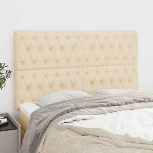 Hoofdbord crème 160x7x118/128 cm stof is nu te koop bij PeponiXL, paradijselijk wonen!