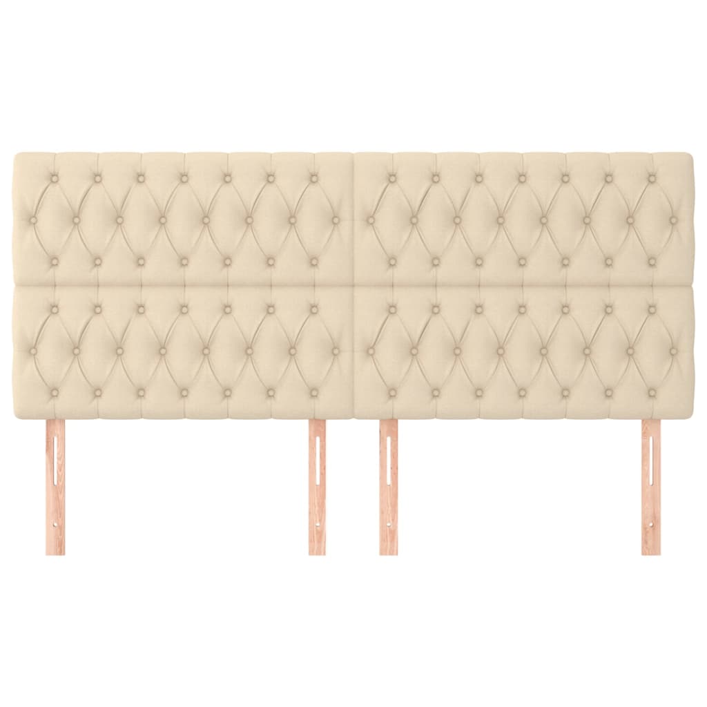 Hoofdbord crème 180x7x118/128 cm stof is nu te koop bij PeponiXL, paradijselijk wonen!
