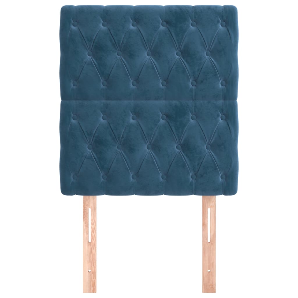 Hoofdbord donkerblauw 80x7x118/128 cm fluweel is nu te koop bij PeponiXL, paradijselijk wonen!