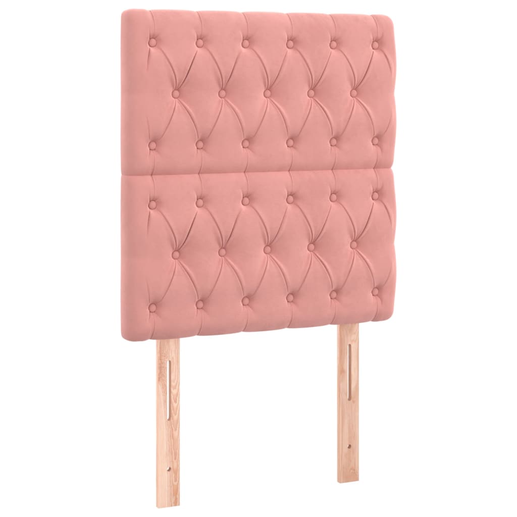 Hoofdbord roze 80x7x118/128 cm fluweel is nu te koop bij PeponiXL, paradijselijk wonen!
