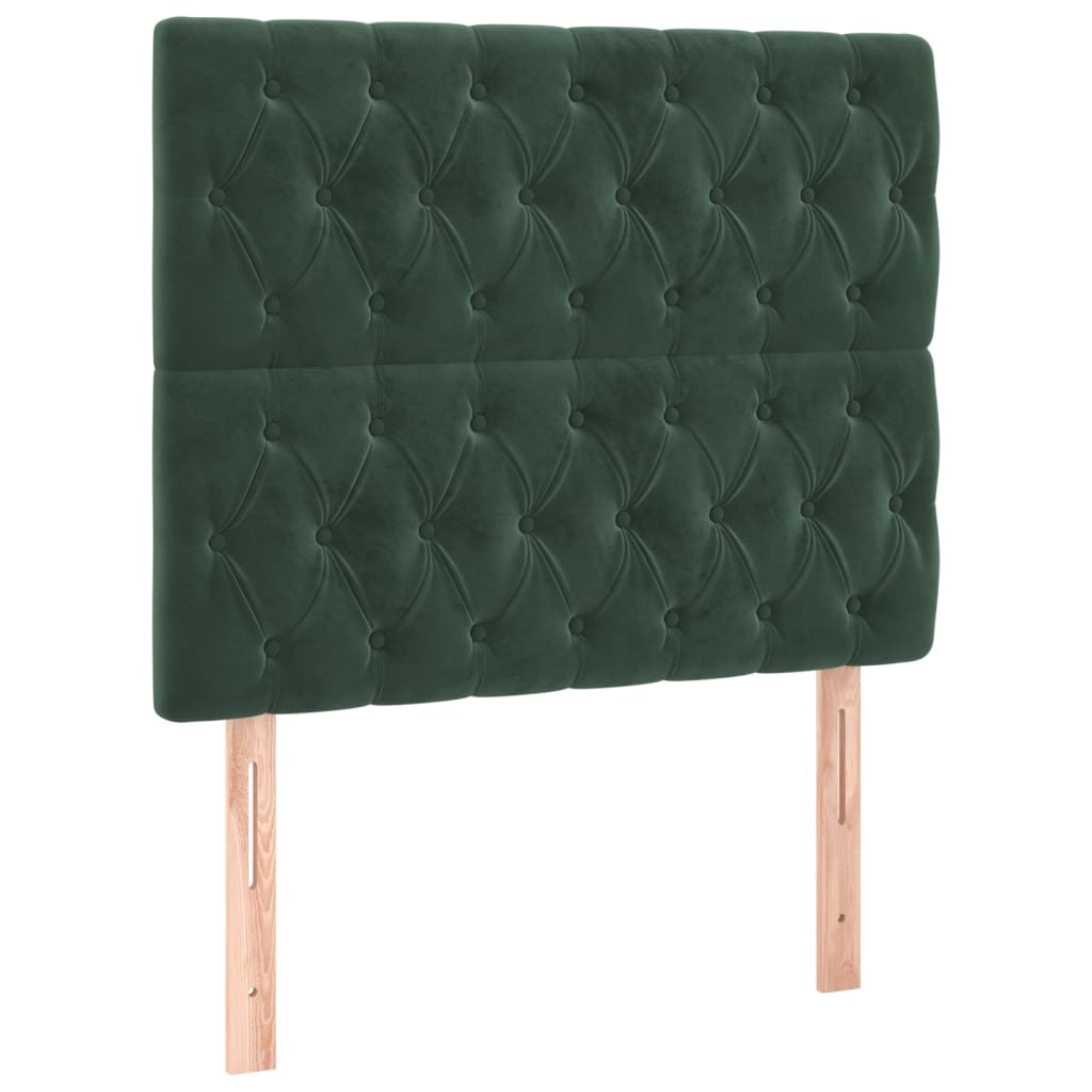 Hoofdbord donkergroen 100x7x118/128 cm fluweel is nu te koop bij PeponiXL, paradijselijk wonen!