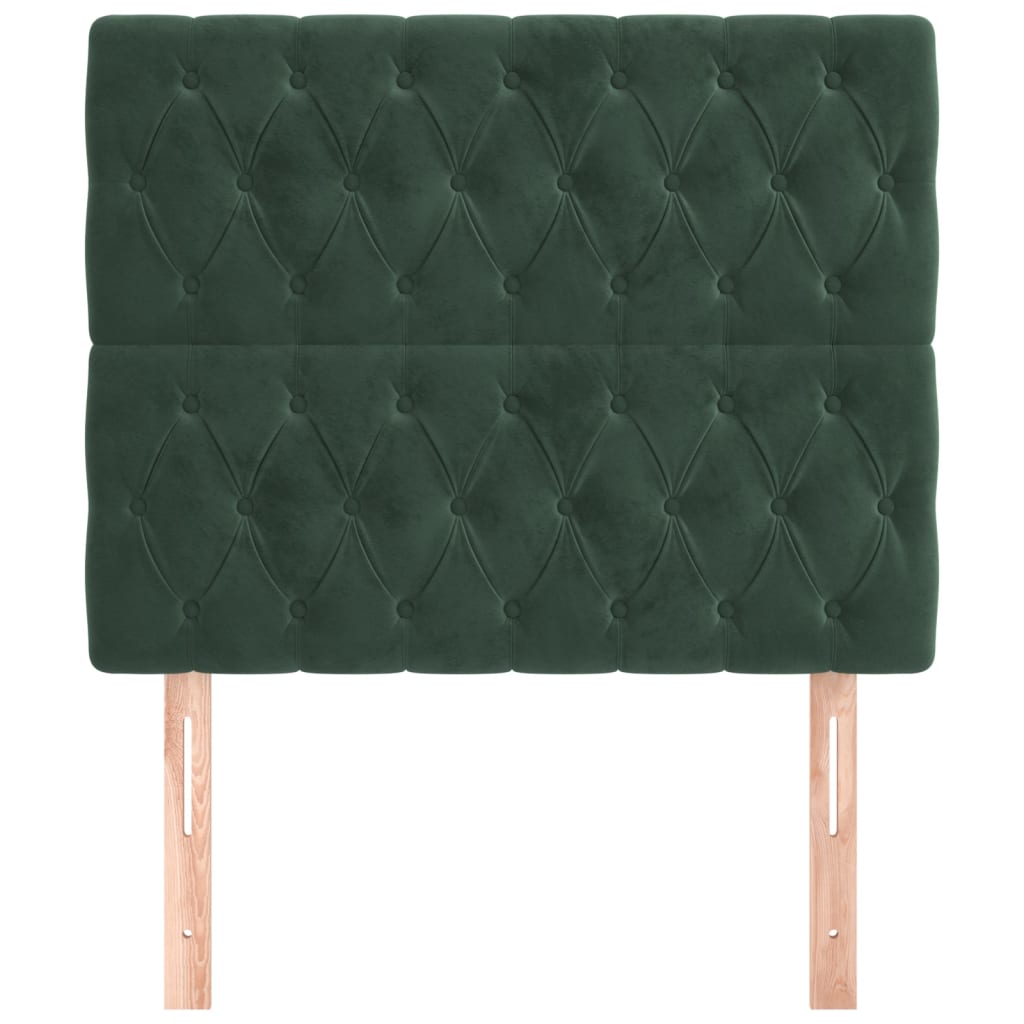 Hoofdbord donkergroen 100x7x118/128 cm fluweel is nu te koop bij PeponiXL, paradijselijk wonen!