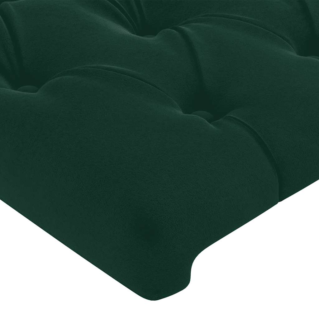Hoofdbord donkergroen 180x7x118/128 cm fluweel is nu te koop bij PeponiXL, paradijselijk wonen!