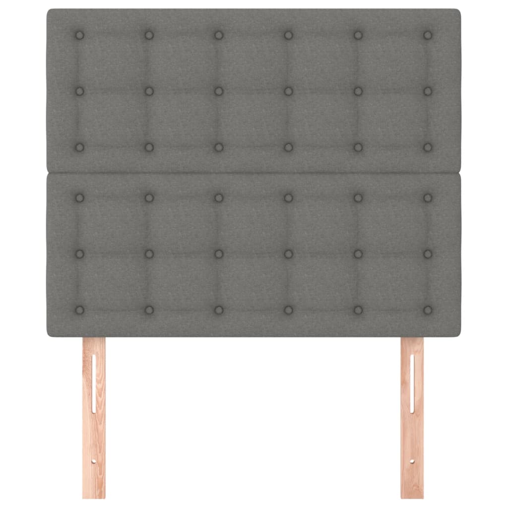 Hoofdbord donkergrijs 80x5x118/128 cm Stof is nu te koop bij PeponiXL, paradijselijk wonen!