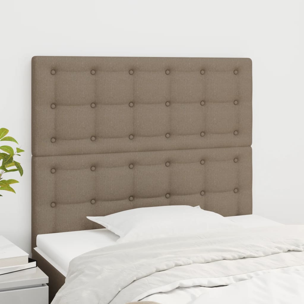Hoofdbord taupe 80x5x118/128 cm Stof is nu te koop bij PeponiXL, paradijselijk wonen!