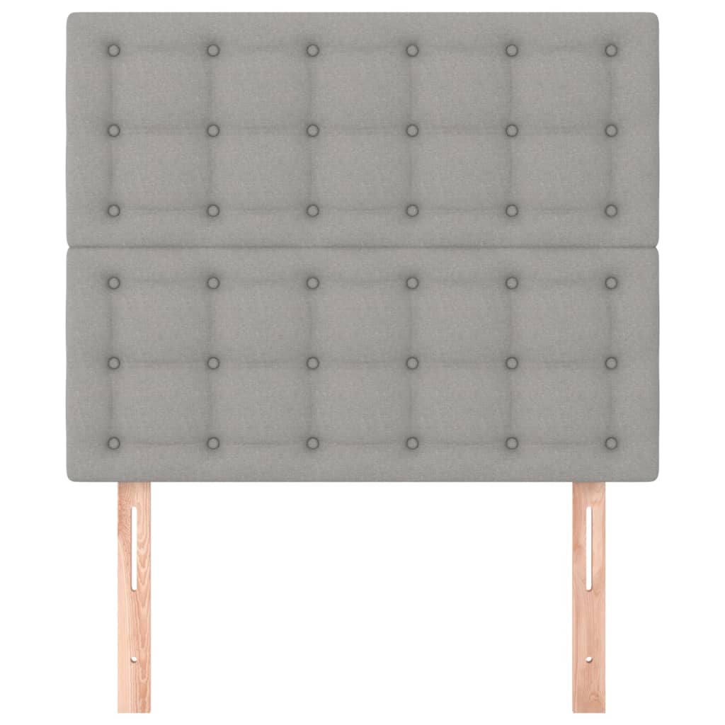 Hoofdbord lichtgrijs 90x5x118/128 cm stof is nu te koop bij PeponiXL, paradijselijk wonen!
