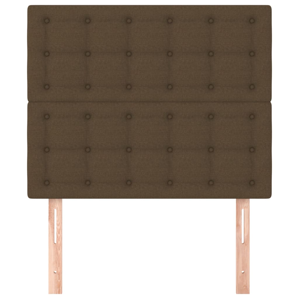 Hoofdbord donkerbruin 100x5x118/128 cm Stof is nu te koop bij PeponiXL, paradijselijk wonen!