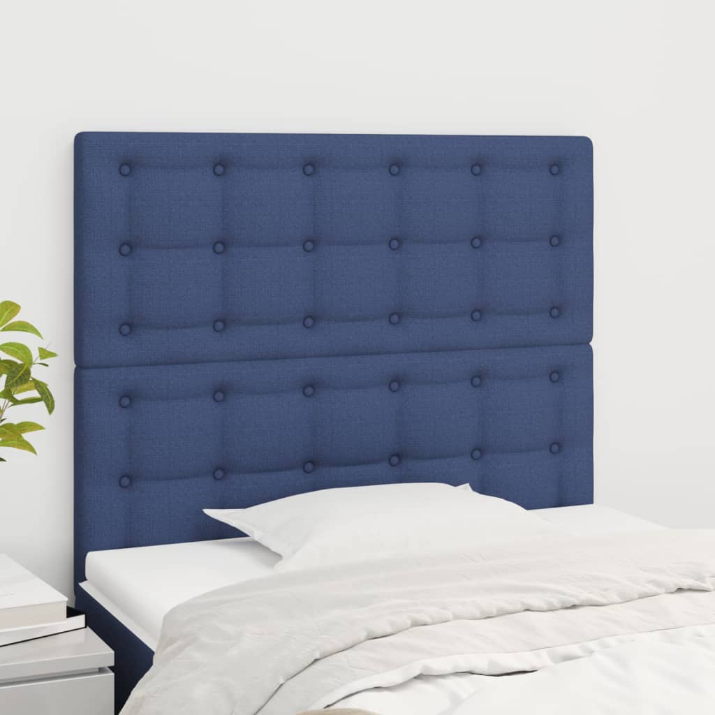 Hoofdbord blauw 100x5x118/128 cm stof is nu te koop bij PeponiXL, paradijselijk wonen!