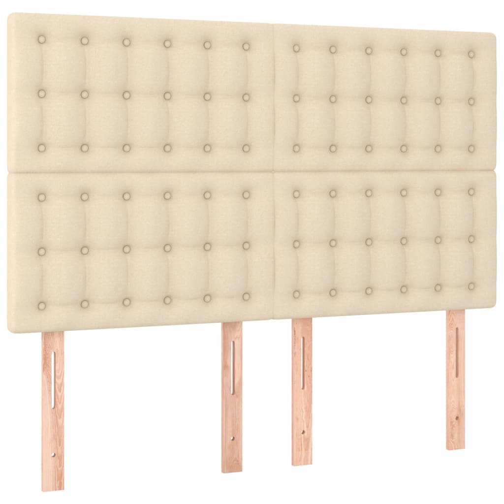 Hoofdbord crème 144x5x118/128 cm stof is nu te koop bij PeponiXL, paradijselijk wonen!