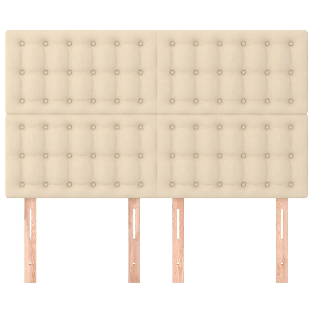 Hoofdbord crème 144x5x118/128 cm stof is nu te koop bij PeponiXL, paradijselijk wonen!