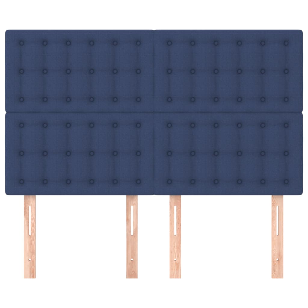 Hoofdbord blauw 144x5x118/128 cm stof is nu te koop bij PeponiXL, paradijselijk wonen!