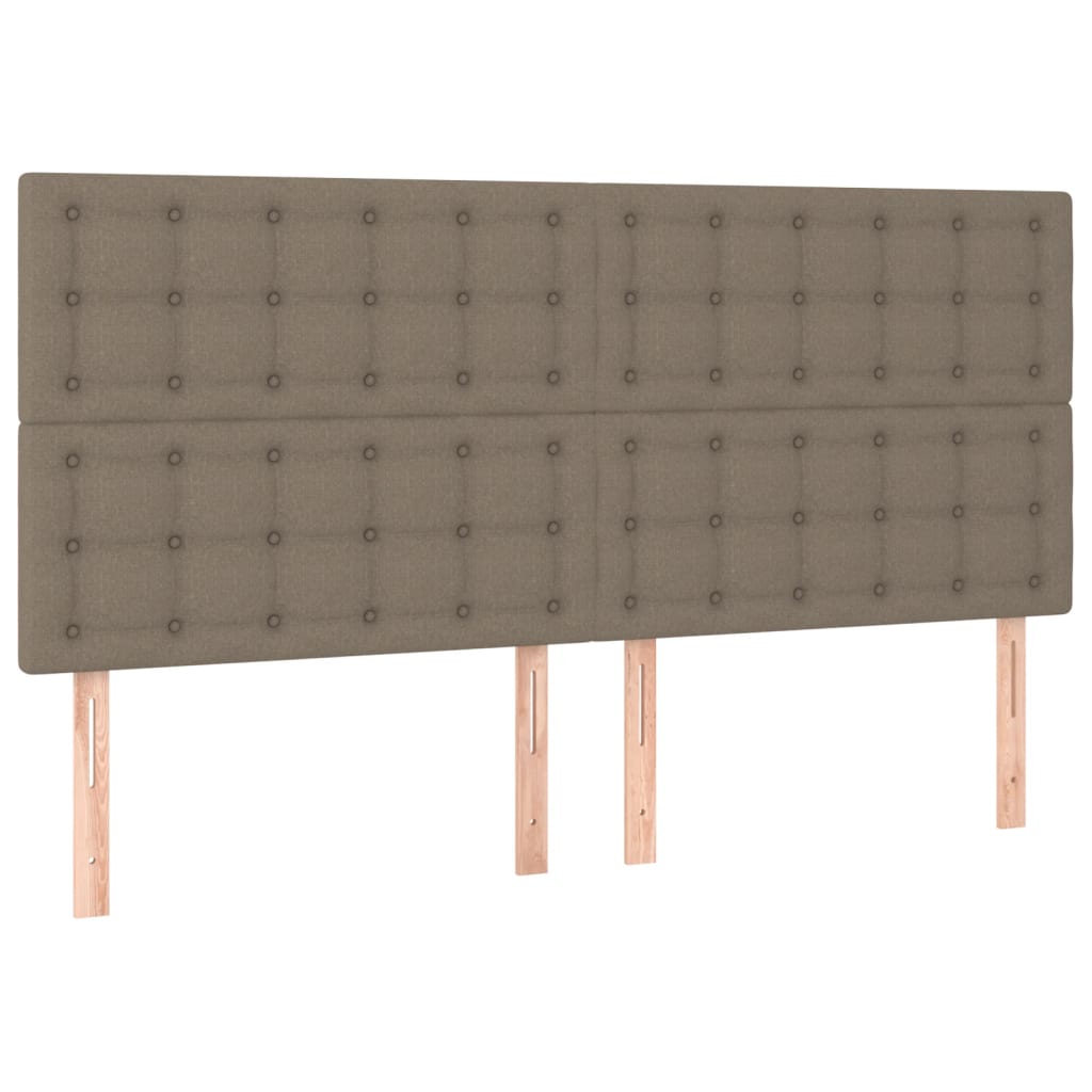 Hoofdbord taupe 180x5x118/128 cm Stof is nu te koop bij PeponiXL, paradijselijk wonen!