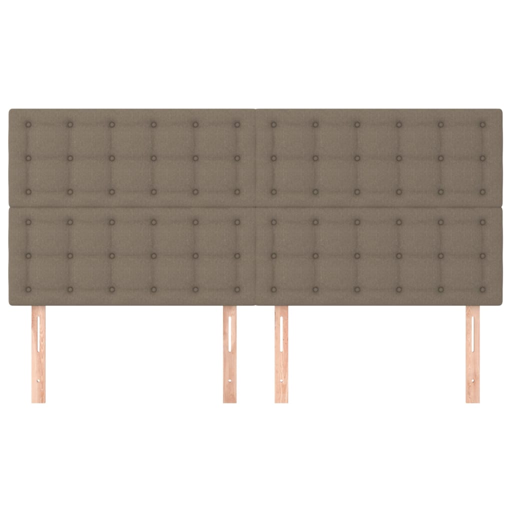 Hoofdbord taupe 180x5x118/128 cm Stof is nu te koop bij PeponiXL, paradijselijk wonen!
