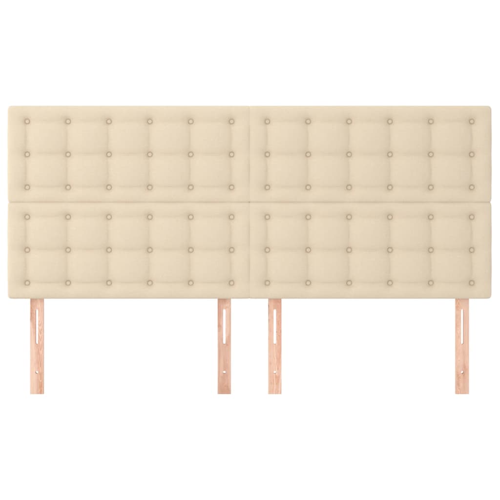 Hoofdbord crème 180x5x118/128 cm stof is nu te koop bij PeponiXL, paradijselijk wonen!