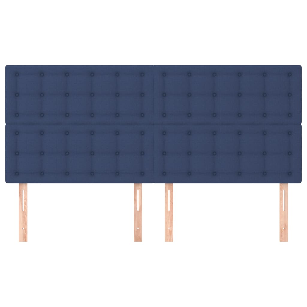 Hoofdbord blauw 180x5x118/128 cm stof is nu te koop bij PeponiXL, paradijselijk wonen!