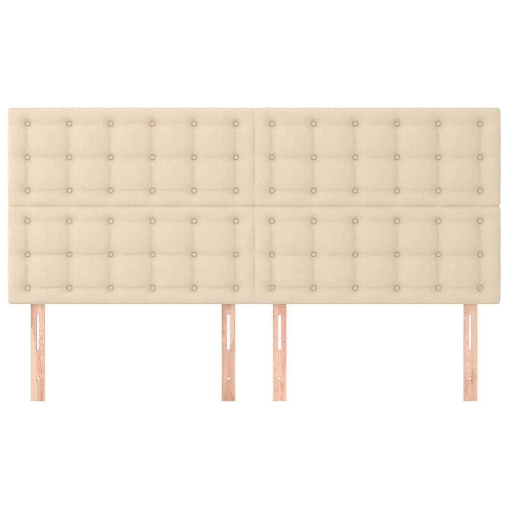Hoofdbord crème 200x5x118/128 cm stof is nu te koop bij PeponiXL, paradijselijk wonen!