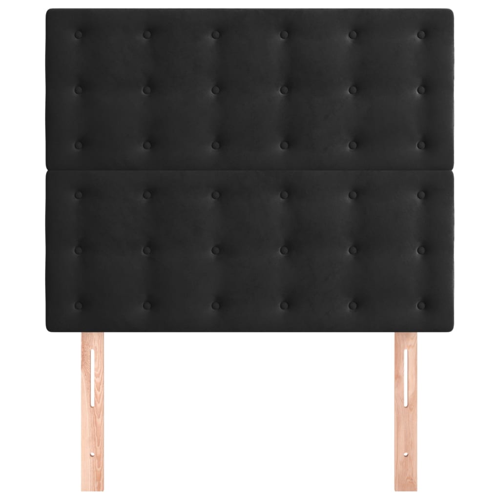 Hoofdbord zwart 80x5x118/128 cm fluweel is nu te koop bij PeponiXL, paradijselijk wonen!