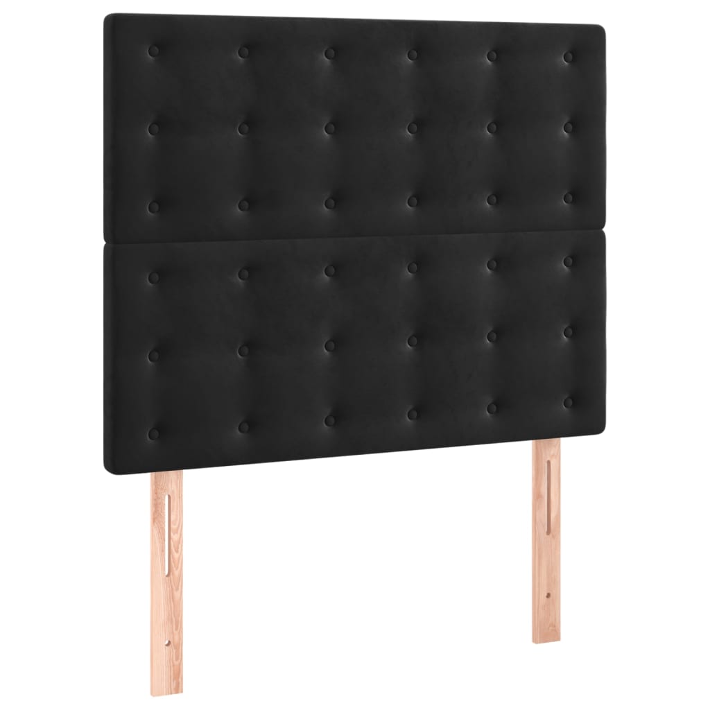 Hoofdbord zwart 90x5x118/128 cm fluweel is nu te koop bij PeponiXL, paradijselijk wonen!