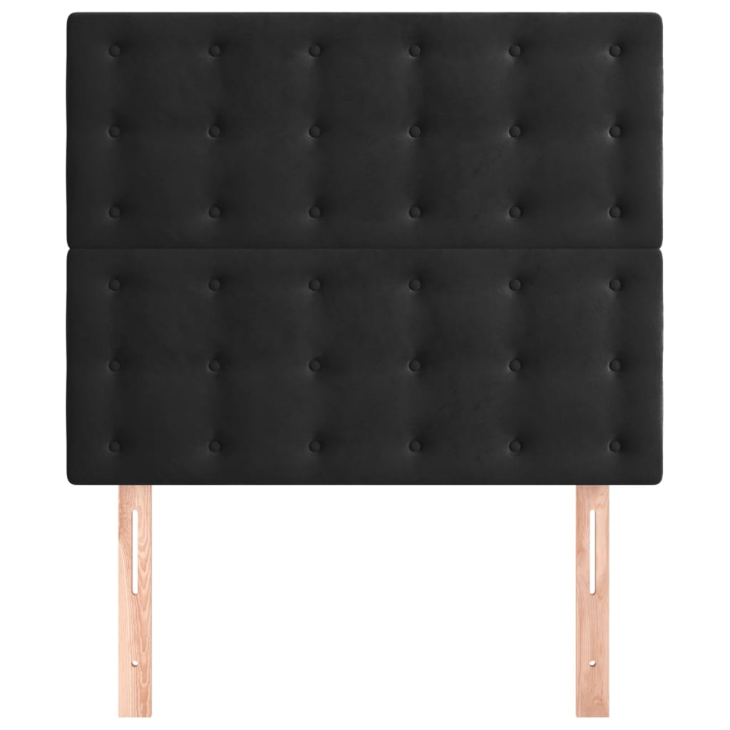 Hoofdbord zwart 90x5x118/128 cm fluweel is nu te koop bij PeponiXL, paradijselijk wonen!