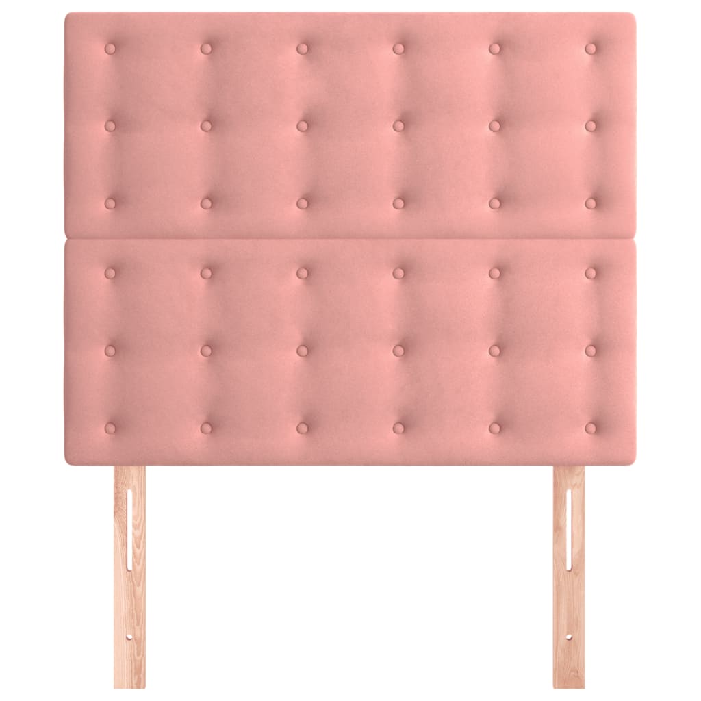 Hoofdbord roze 90x5x118/128 cm fluweel is nu te koop bij PeponiXL, paradijselijk wonen!
