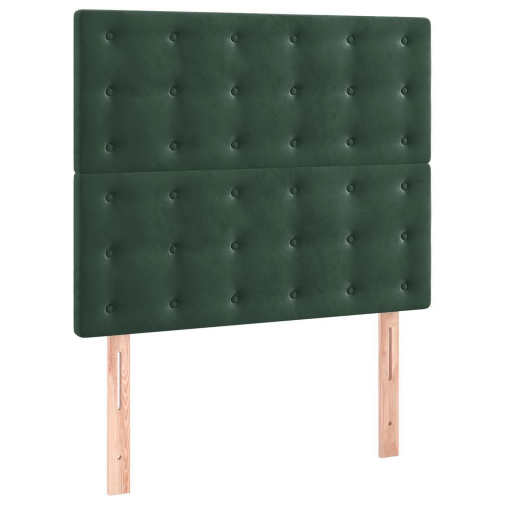 Hoofdbord donkergroen 100x5x118/128 cm fluweel is nu te koop bij PeponiXL, paradijselijk wonen!