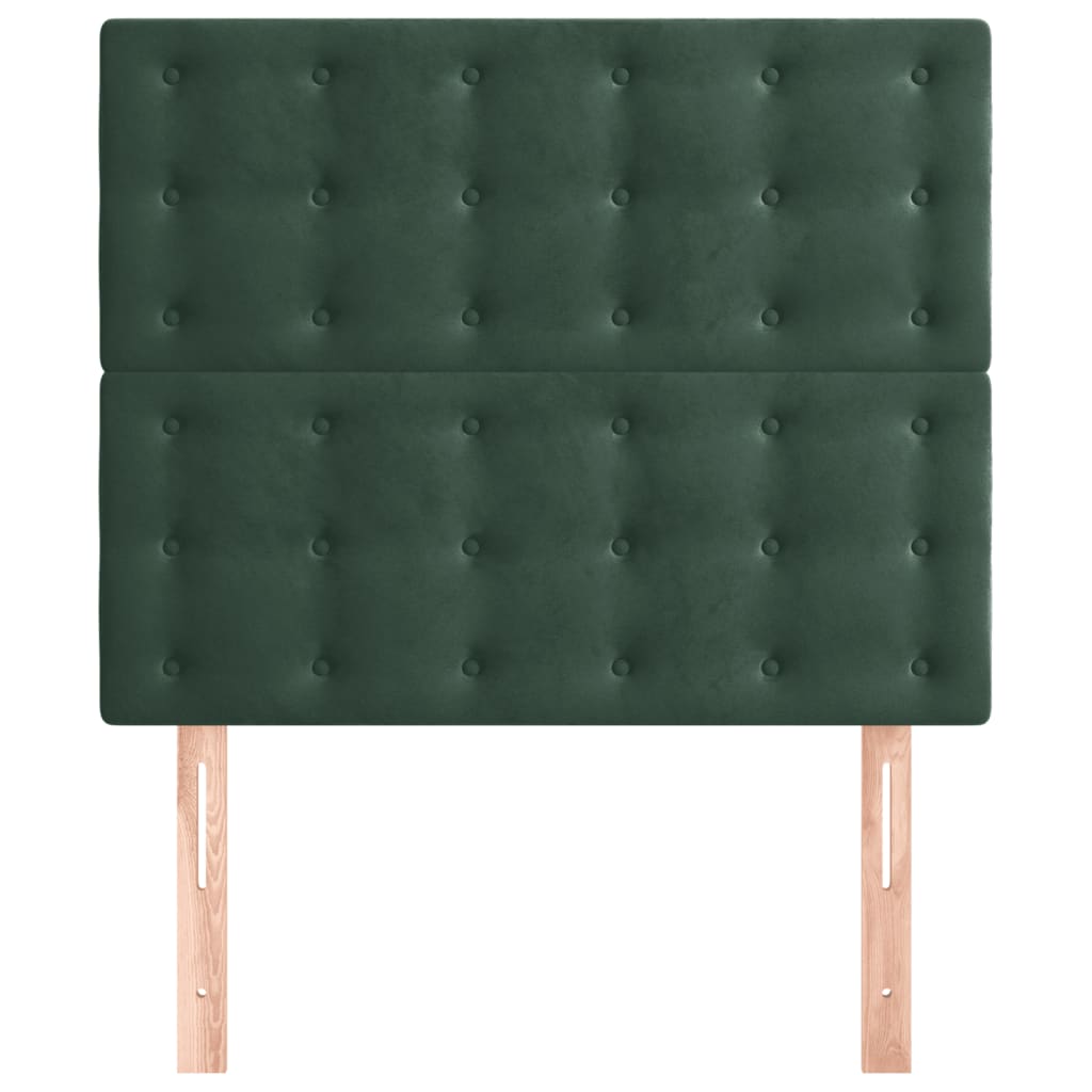 Hoofdbord donkergroen 100x5x118/128 cm fluweel is nu te koop bij PeponiXL, paradijselijk wonen!