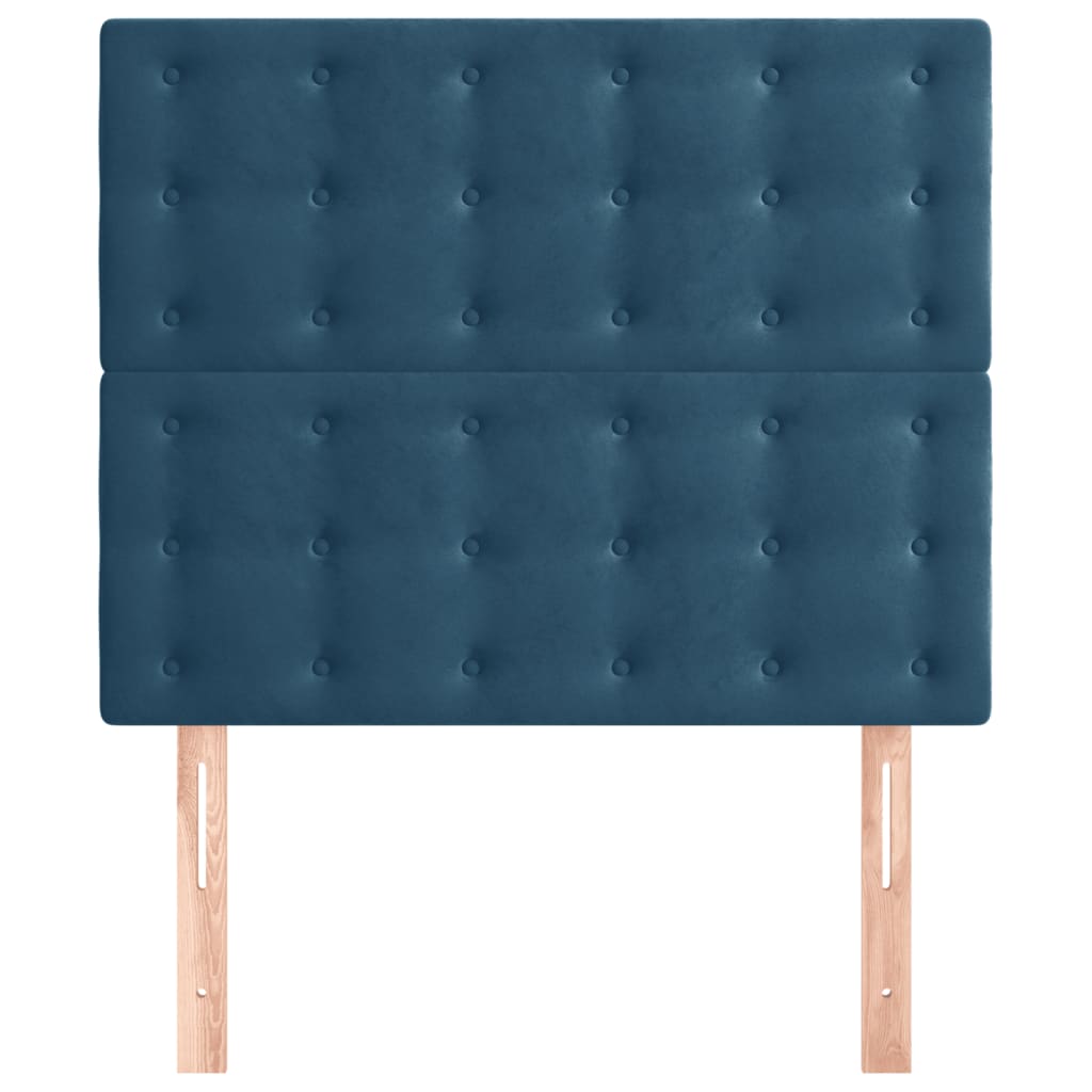 Hoofdbord donkerblauw 100x5x118/128 cm fluweel is nu te koop bij PeponiXL, paradijselijk wonen!