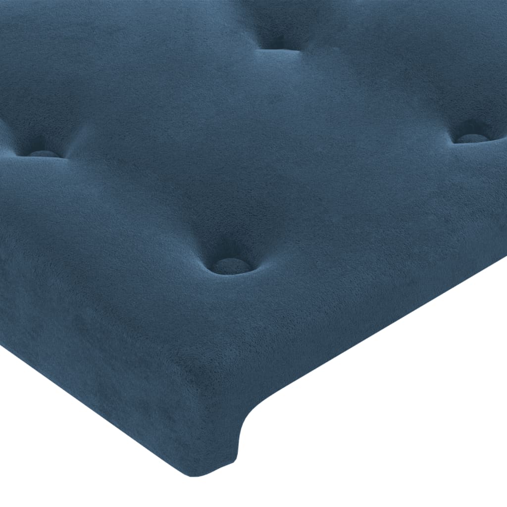 Hoofdbord donkerblauw 100x5x118/128 cm fluweel is nu te koop bij PeponiXL, paradijselijk wonen!