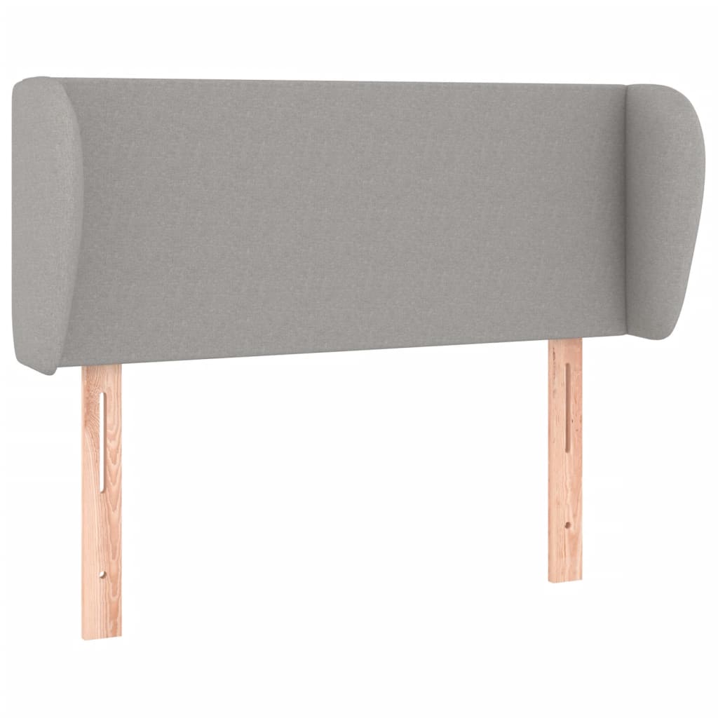 Hoofdbord met randen 83x23x78/88 cm stof lichtgrijs is nu te koop bij PeponiXL, paradijselijk wonen!