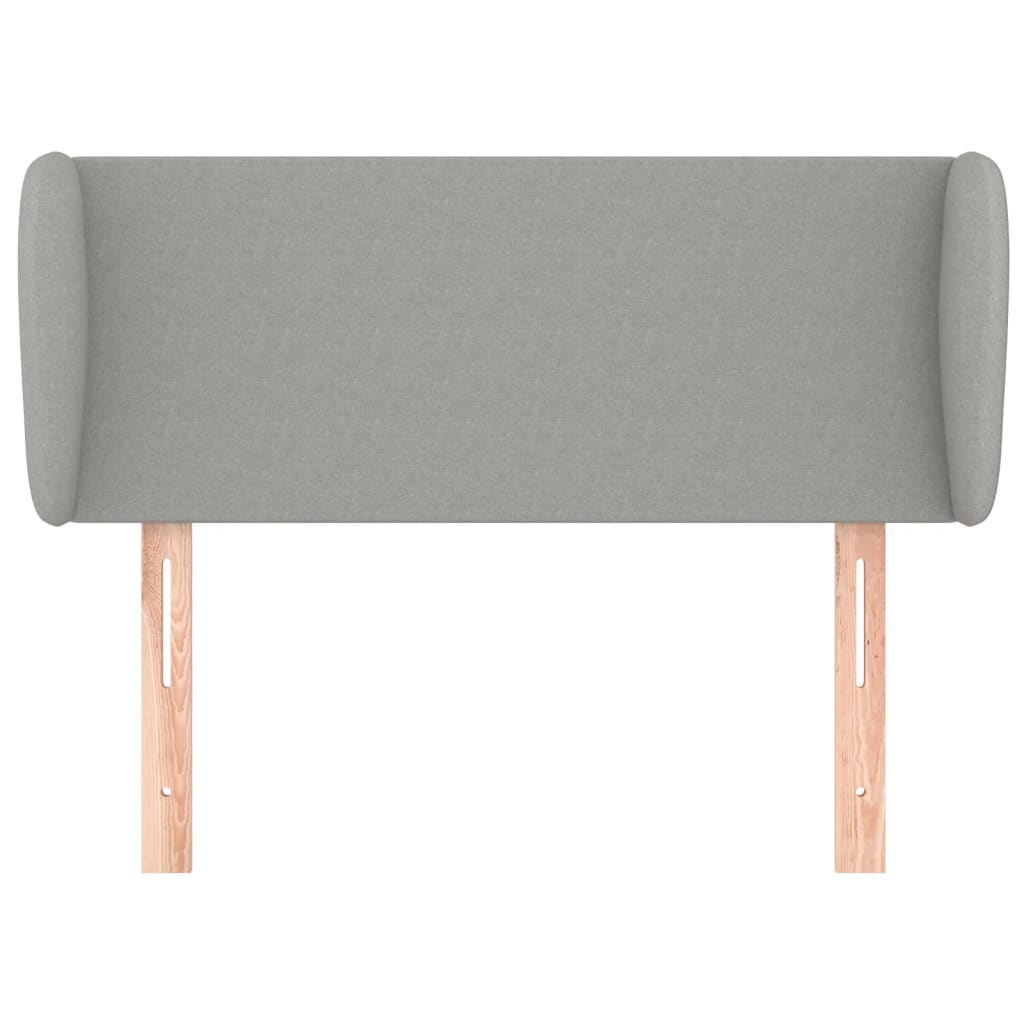 Hoofdbord met randen 83x23x78/88 cm stof lichtgrijs is nu te koop bij PeponiXL, paradijselijk wonen!