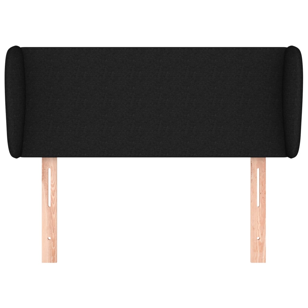 Hoofdbord met randen 83x23x78/88 cm stof zwart is nu te koop bij PeponiXL, paradijselijk wonen!