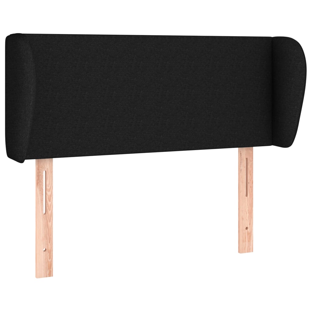 Hoofdbord met randen 93x23x78/88 cm stof zwart is nu te koop bij PeponiXL, paradijselijk wonen!