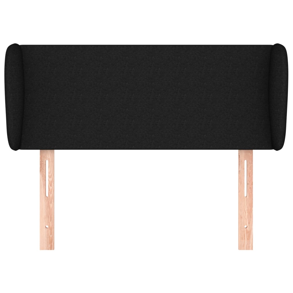 Hoofdbord met randen 93x23x78/88 cm stof zwart is nu te koop bij PeponiXL, paradijselijk wonen!