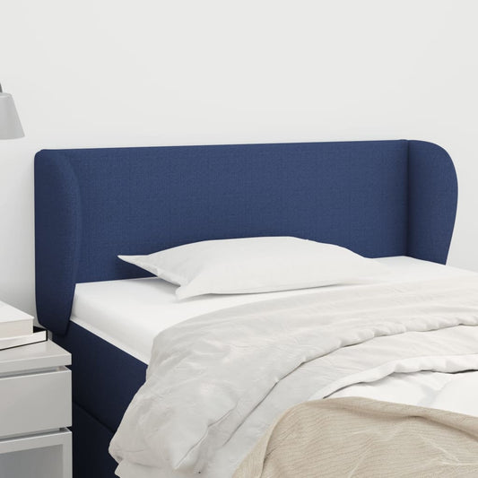 Hoofdbord met randen 103x23x78/88 cm stof blauw is nu te koop bij PeponiXL, paradijselijk wonen!