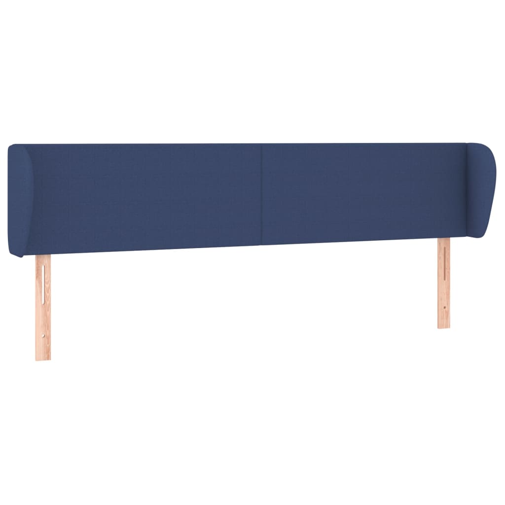 Hoofdbord met randen 163x23x78/88 cm stof blauw is nu te koop bij PeponiXL, paradijselijk wonen!