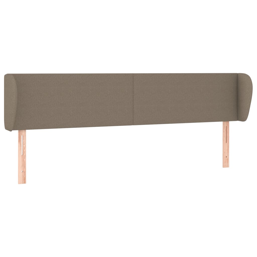 Hoofdbord met randen 183x23x78/88 cm stof taupe is nu te koop bij PeponiXL, paradijselijk wonen!