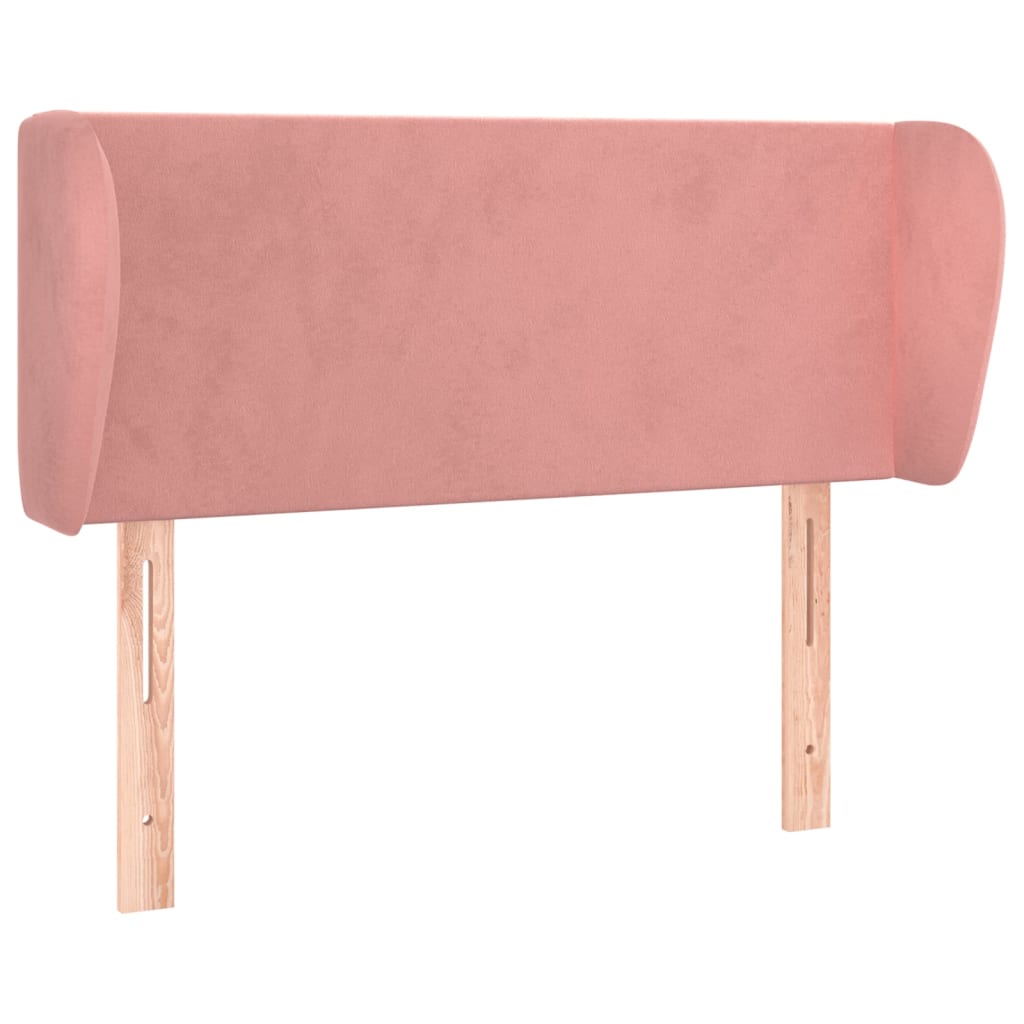 Hoofdbord met randen 83x23x78/88 cm fluweel roze is nu te koop bij PeponiXL, paradijselijk wonen!