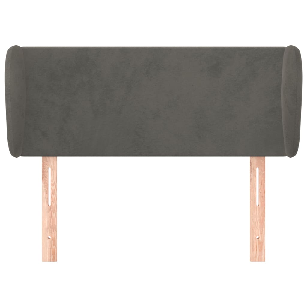 Hoofdbord met randen 93x23x78/88 cm fluweel donkergrijs is nu te koop bij PeponiXL, paradijselijk wonen!