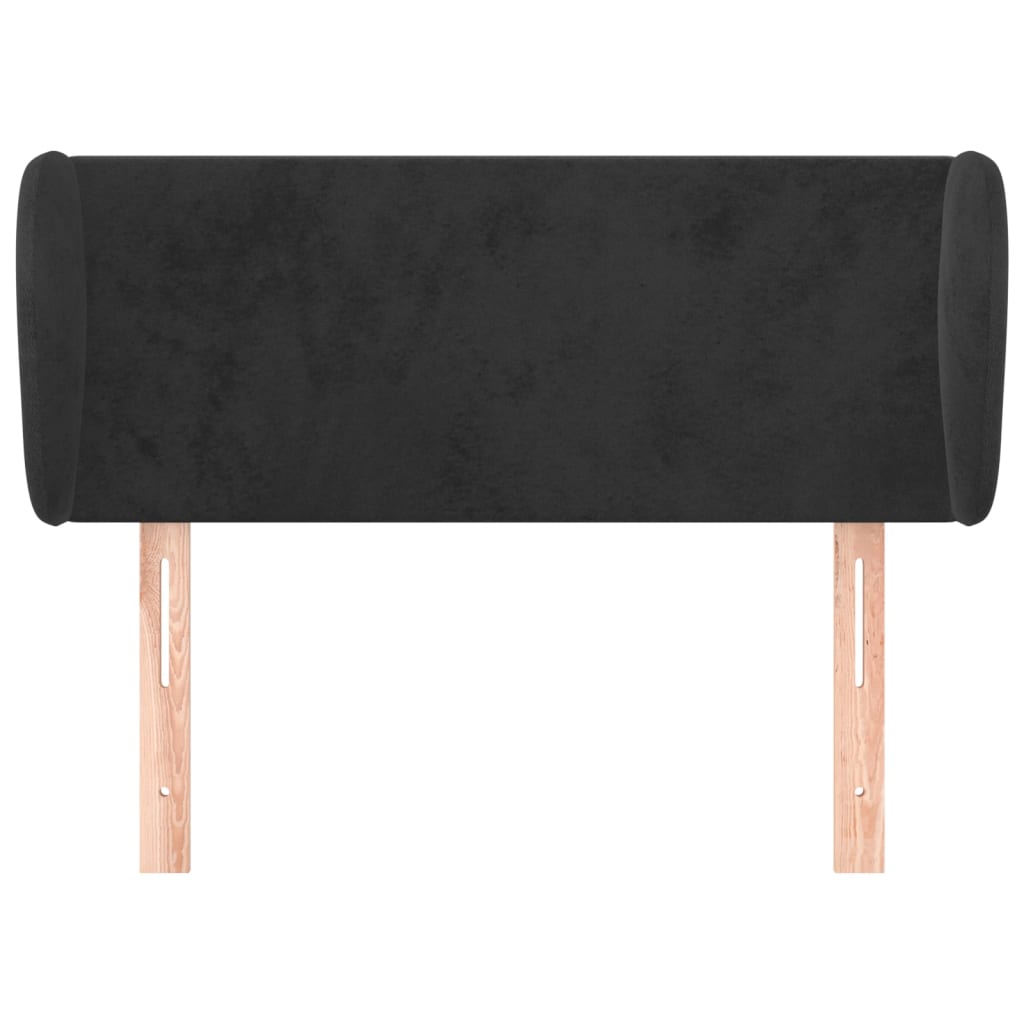 Hoofdbord met randen 93x23x78/88 cm fluweel zwart is nu te koop bij PeponiXL, paradijselijk wonen!