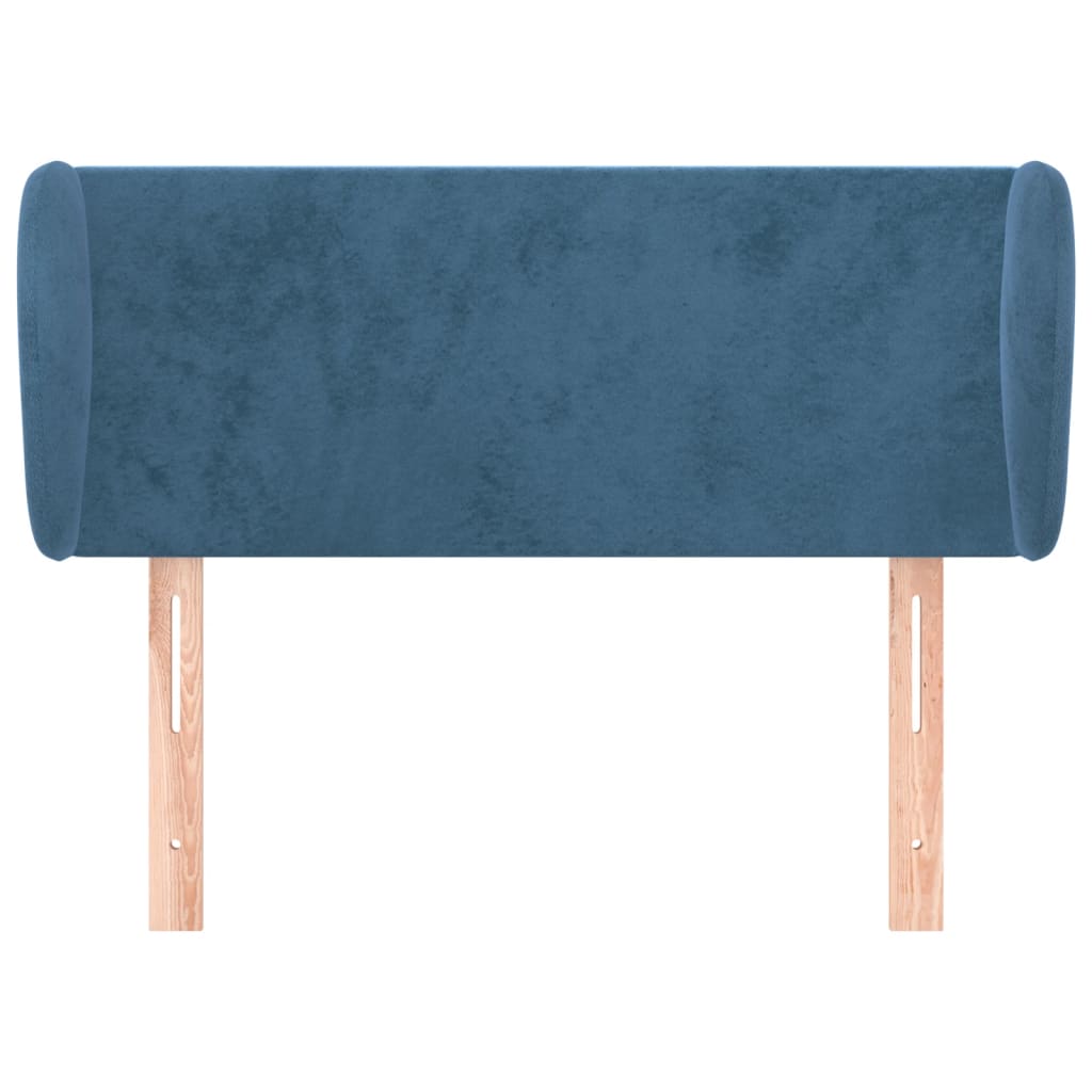 Hoofdbord met randen 93x23x78/88 cm fluweel donkerblauw is nu te koop bij PeponiXL, paradijselijk wonen!